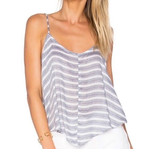 Free People Striped Crossroads Cami in Navy/Ivory Size SMALL - Picture 6 of 6